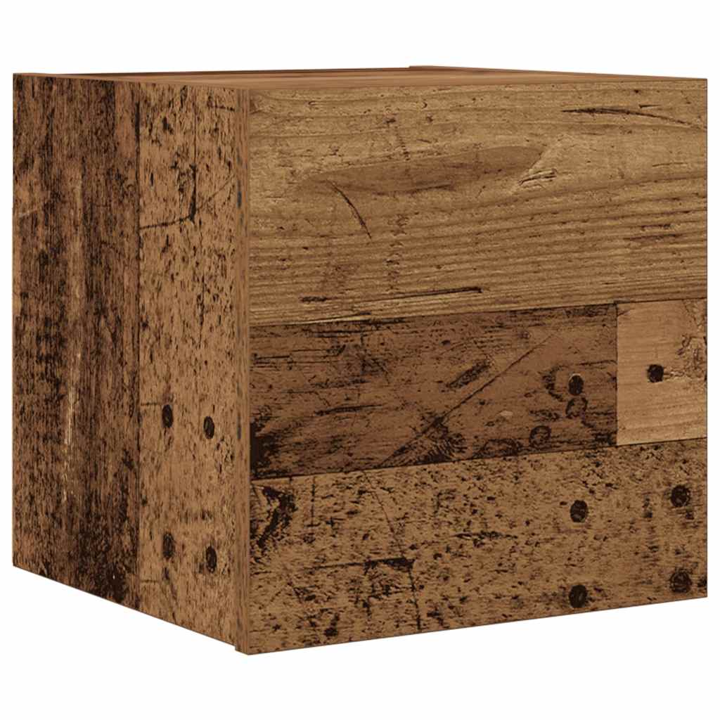 Meuble TV mural vieux bois 30,5x30x30 cm - XIOS