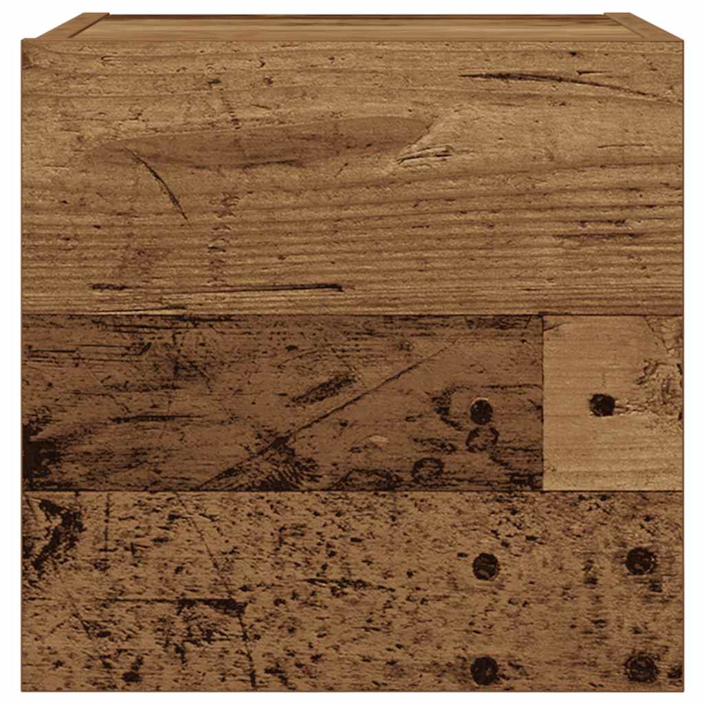 Meuble TV mural vieux bois 30,5x30x30 cm - XIOS