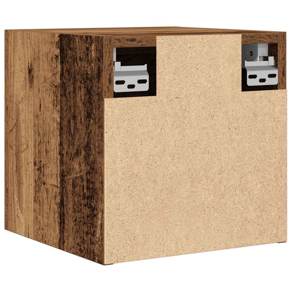 Meuble TV mural vieux bois 30,5x30x30 cm - XIOS