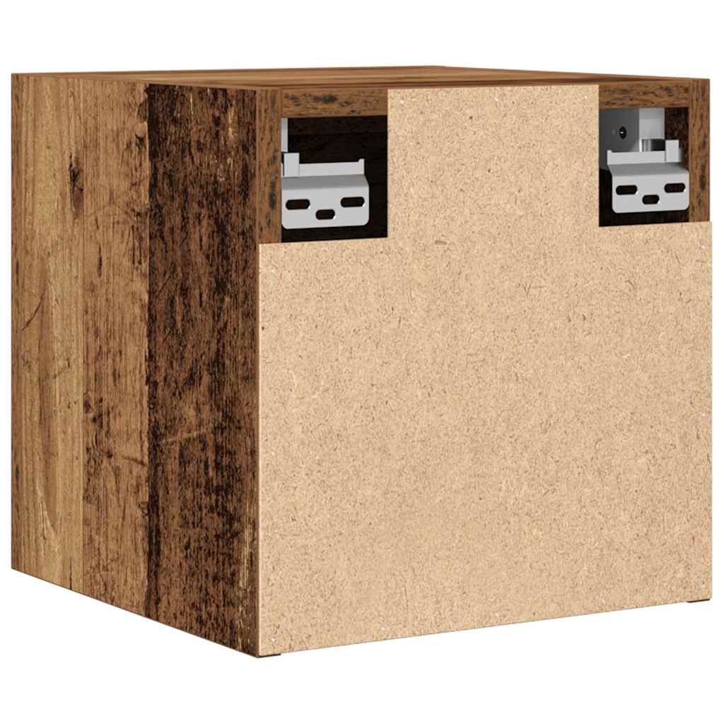 Meuble TV mural 2 pcs vieux bois 30,5x30x30 cm - XIOS