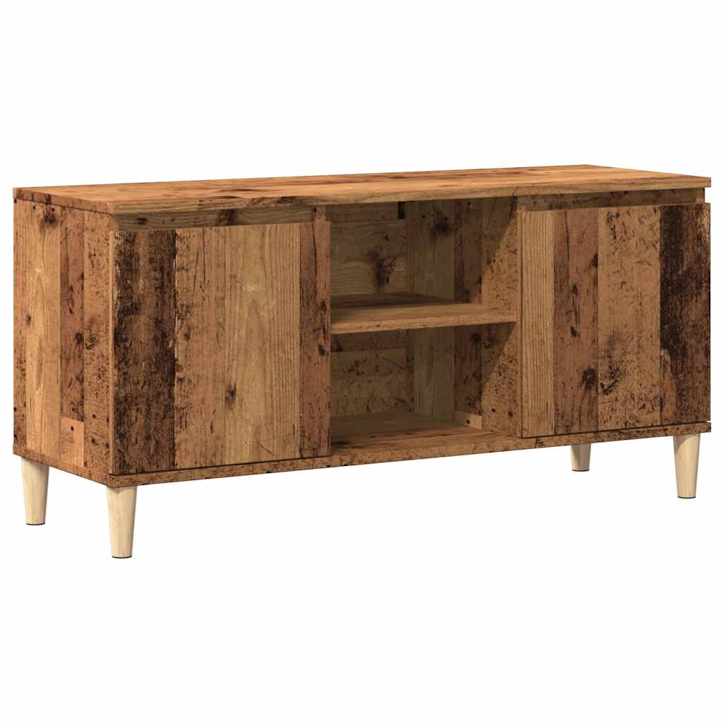 Meuble TV vieux bois 102x35x50 cm bois d'ingénierie - XIOS