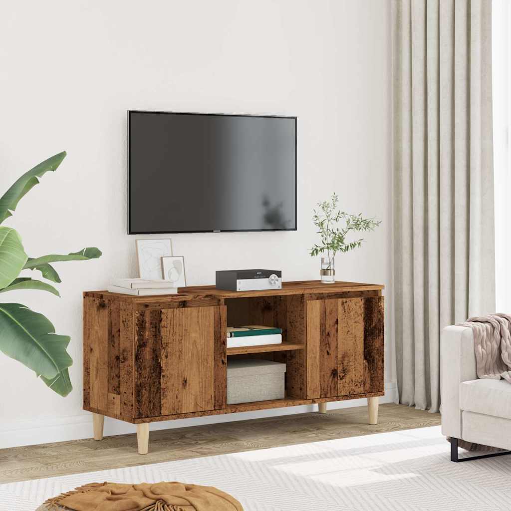 Meuble TV vieux bois 102x35x50 cm bois d'ingénierie - XIOS