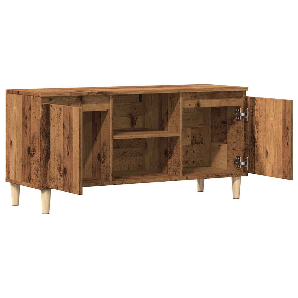 Meuble TV vieux bois 102x35x50 cm bois d'ingénierie - XIOS