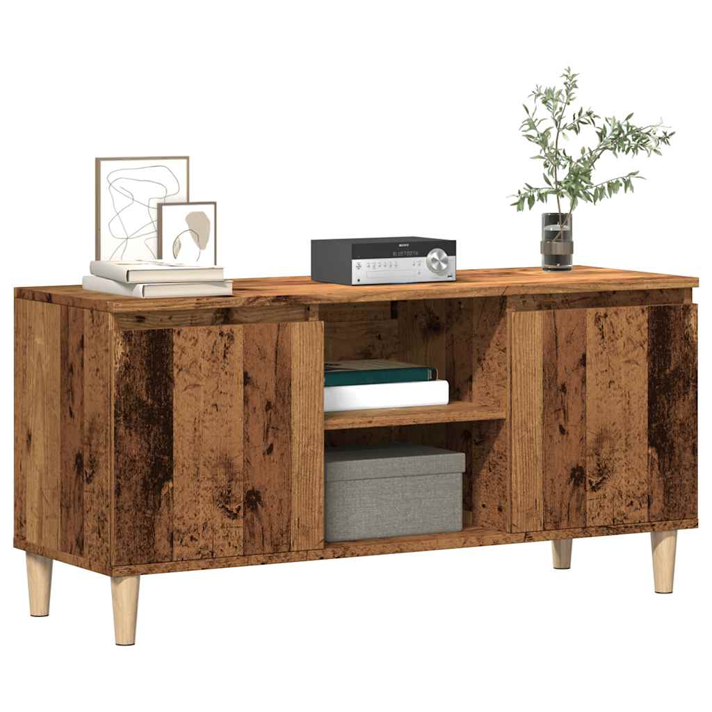 Meuble TV vieux bois 102x35x50 cm bois d'ingénierie - XIOS