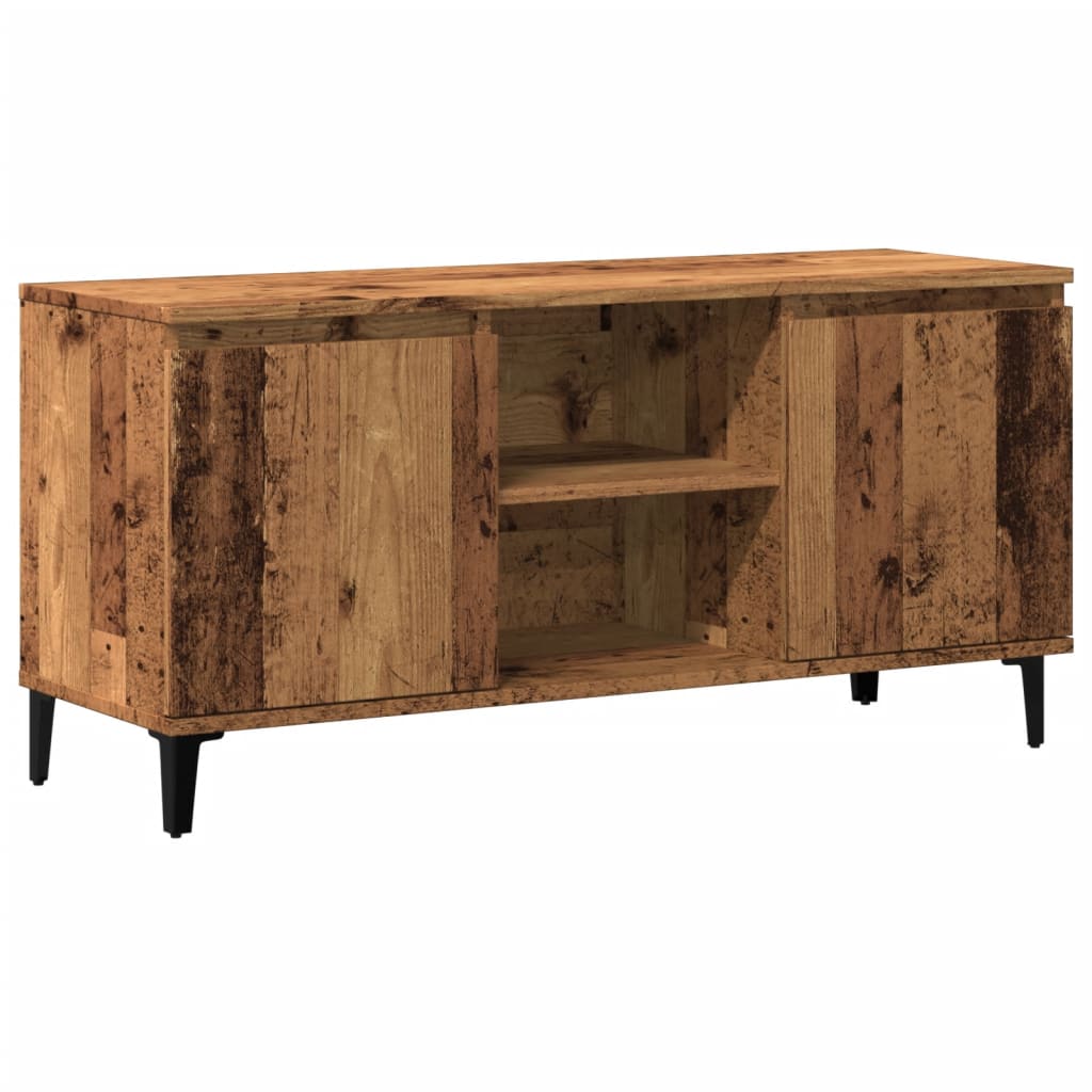 Meuble TV vieux bois 102x35x50 cm bois d'ingénierie - XIOS