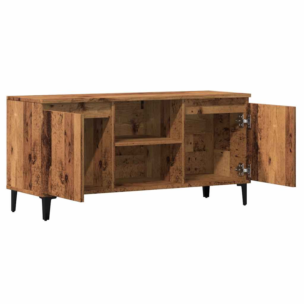 Meuble TV vieux bois 102x35x50 cm bois d'ingénierie - XIOS