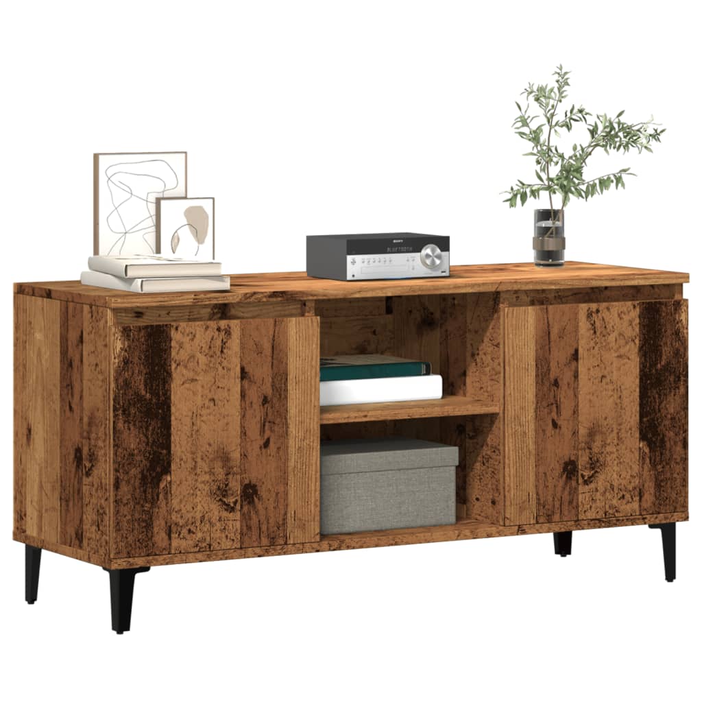 Meuble TV vieux bois 102x35x50 cm bois d'ingénierie - XIOS