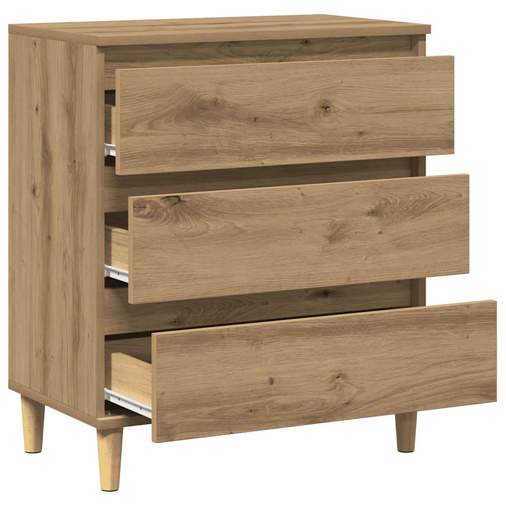Buffet chêne artisanal 60x35x70 cm bois d'ingénierie - XIOS