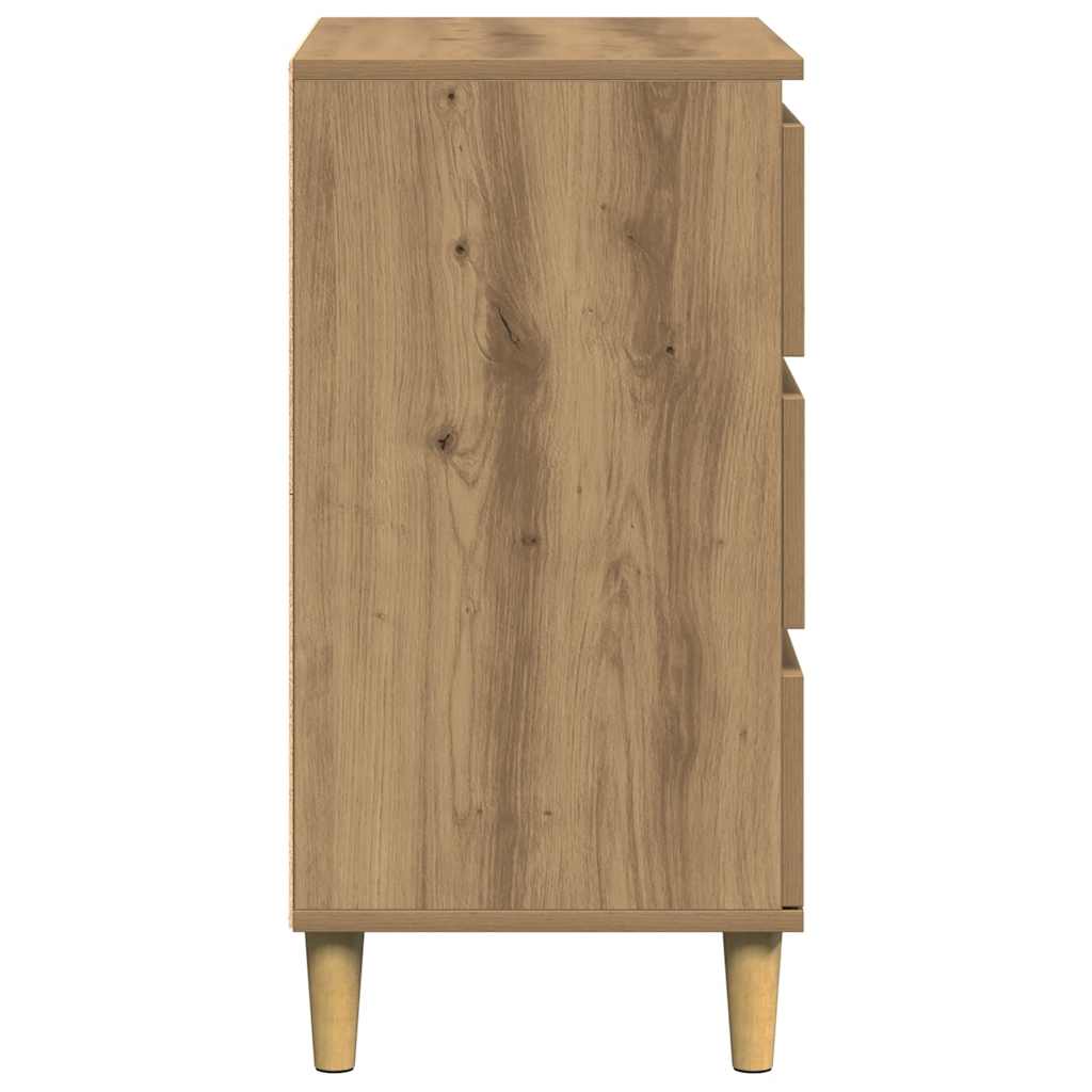 Buffet chêne artisanal 60x35x70 cm bois d'ingénierie - XIOS