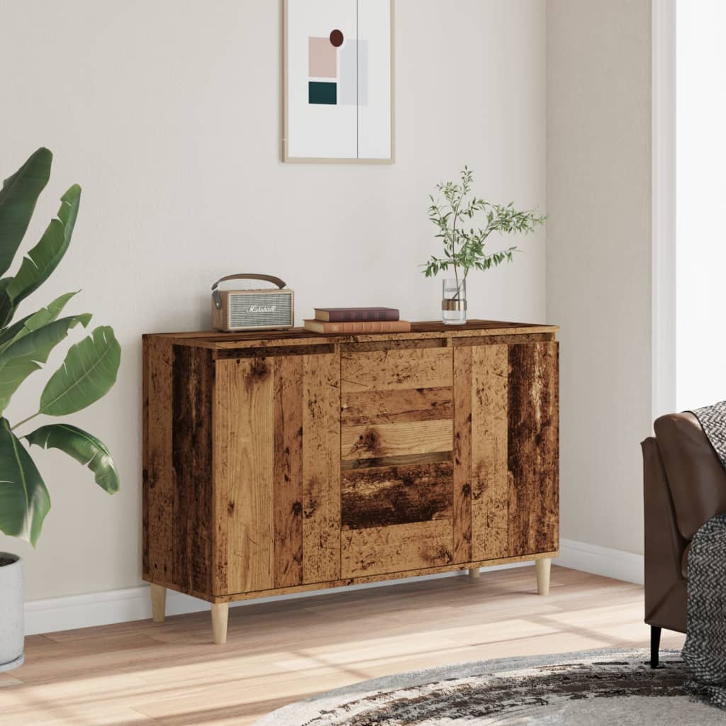 Buffet vieux bois 102x35x70 cm bois d'ingénierie - XIOS