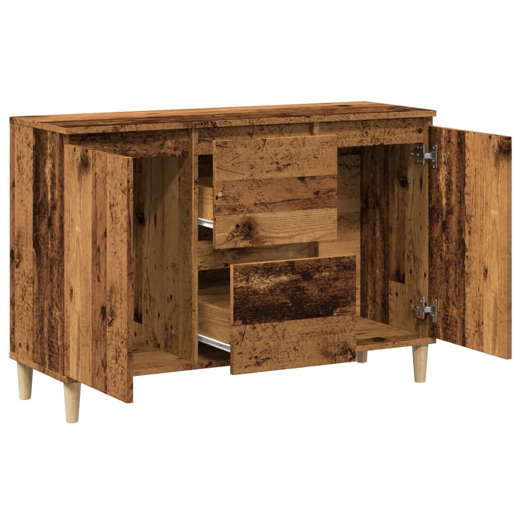 Buffet vieux bois 102x35x70 cm bois d'ingénierie - XIOS