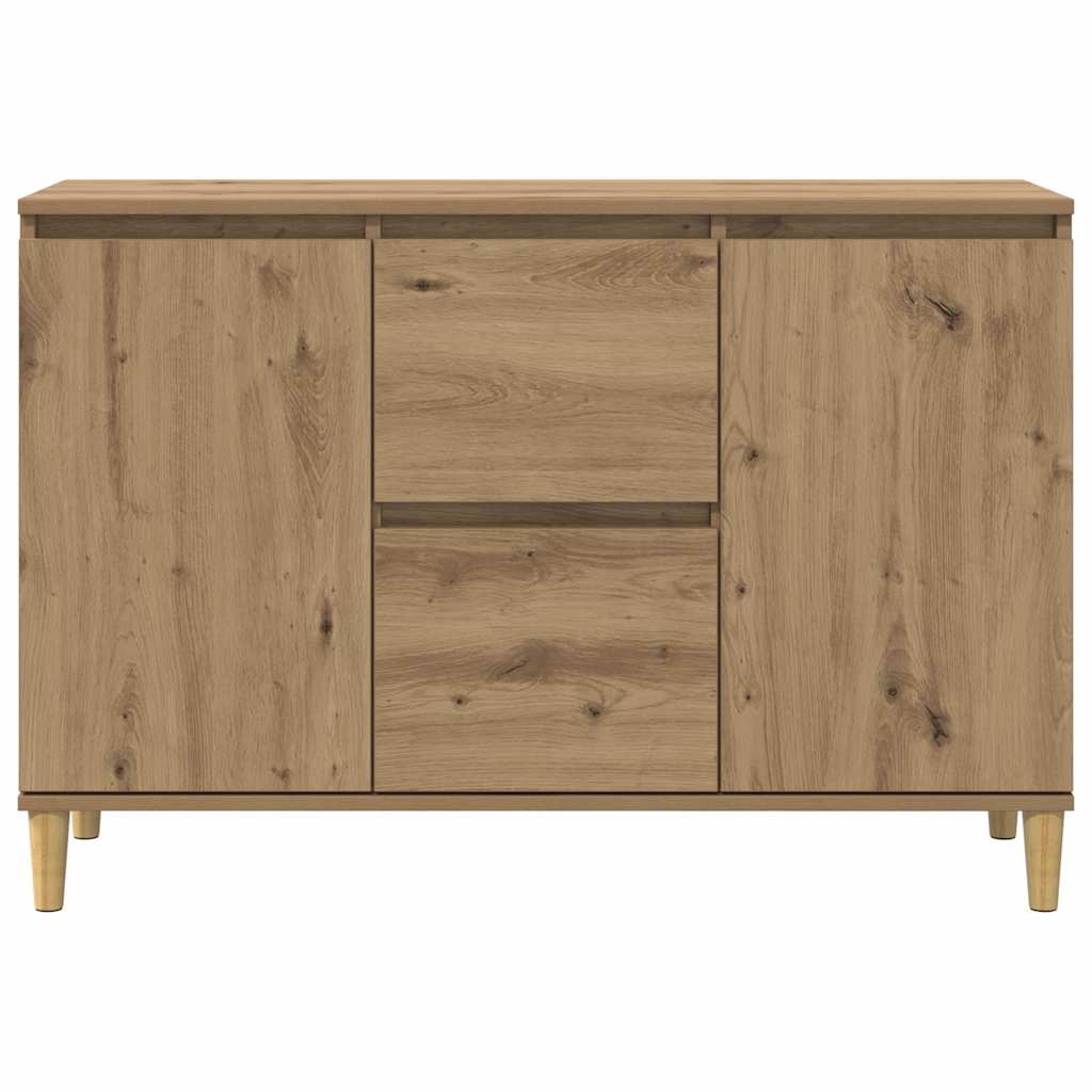 Buffet chêne artisanal 102x35x70 cm bois d'ingénierie - XIOS