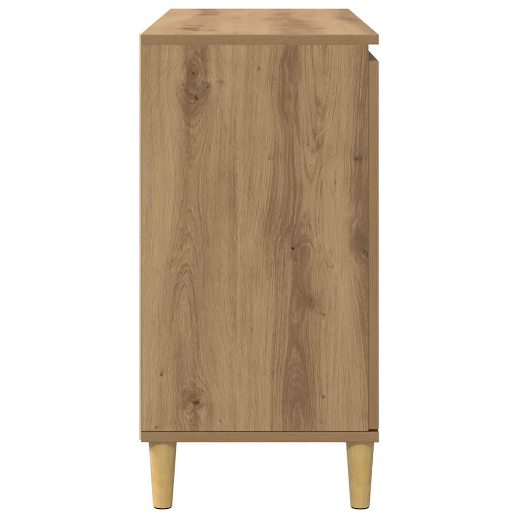 Buffet chêne artisanal 102x35x70 cm bois d'ingénierie - XIOS