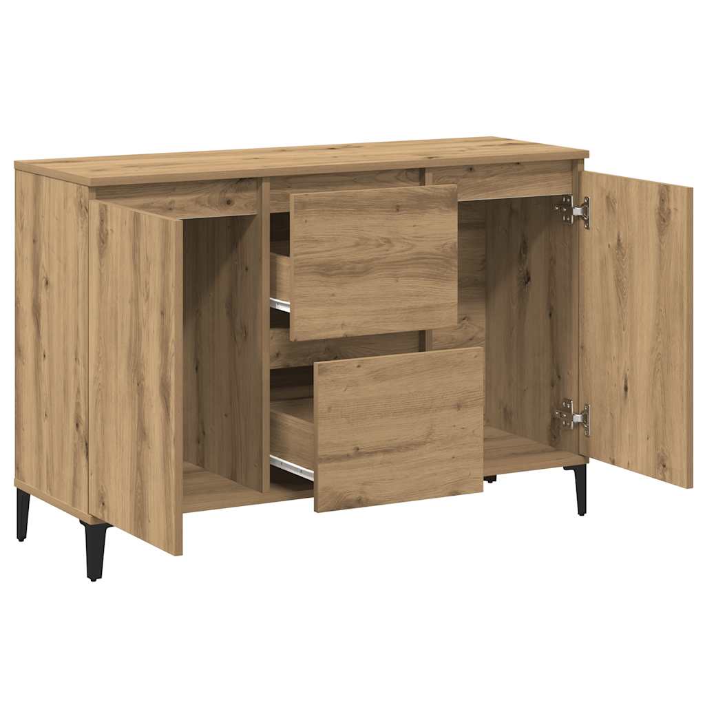 Buffet chêne artisanal 102x35x70 cm bois d'ingénierie - XIOS