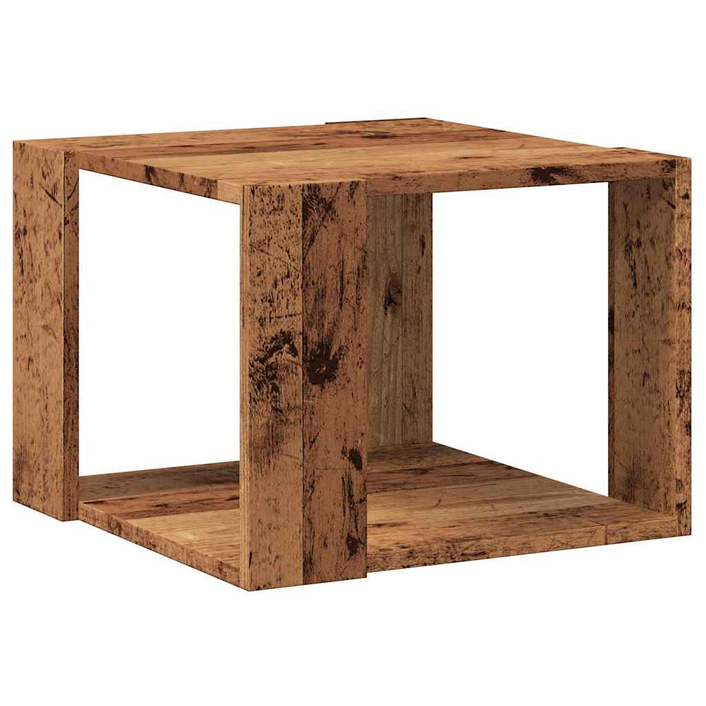 Table basse vieux bois 40x40x30 cm bois d'ingénierie - XIOS