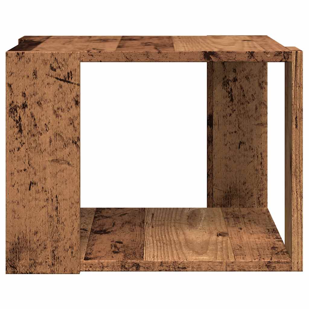 Table basse vieux bois 40x40x30 cm bois d'ingénierie - XIOS