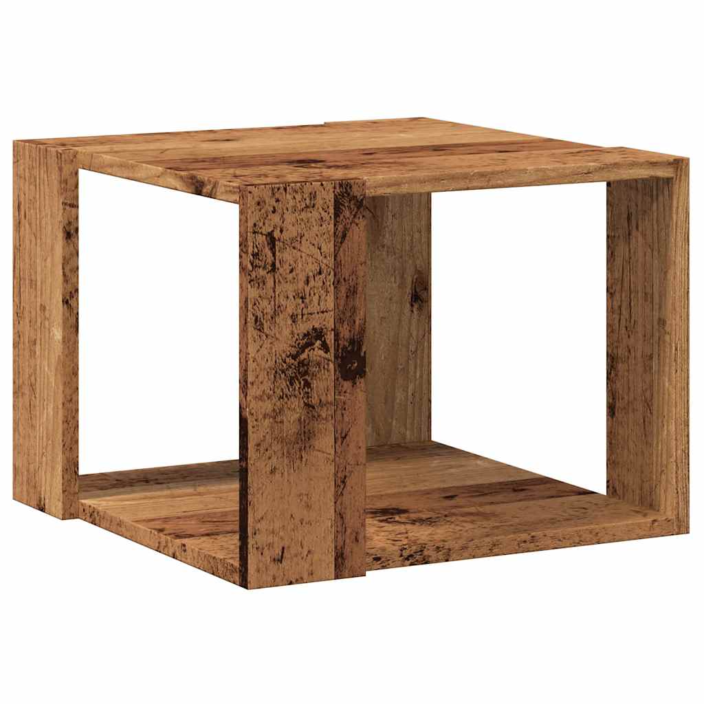Table basse vieux bois 40x40x30 cm bois d'ingénierie - XIOS