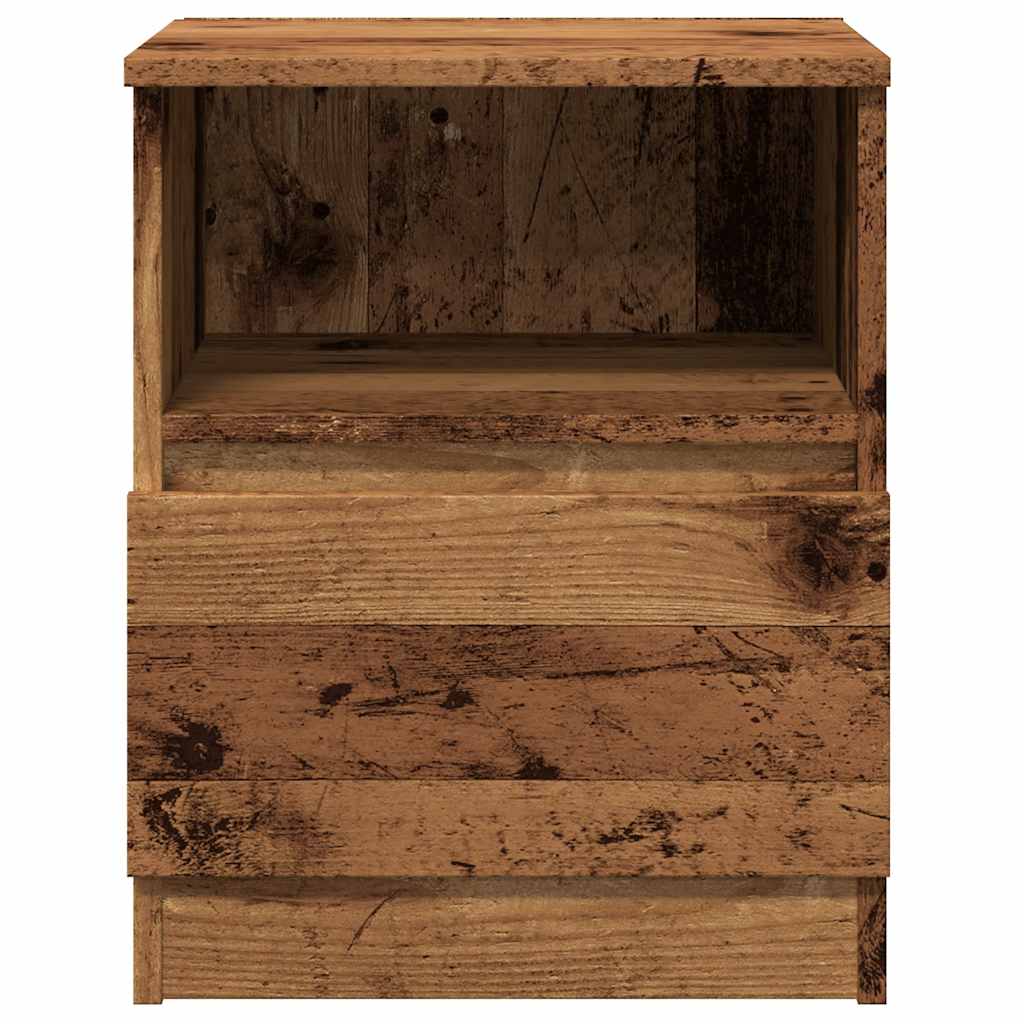Table de chevet 2 pcs vieux bois 40x40x50 cm bois d’ingénierie - XIOS