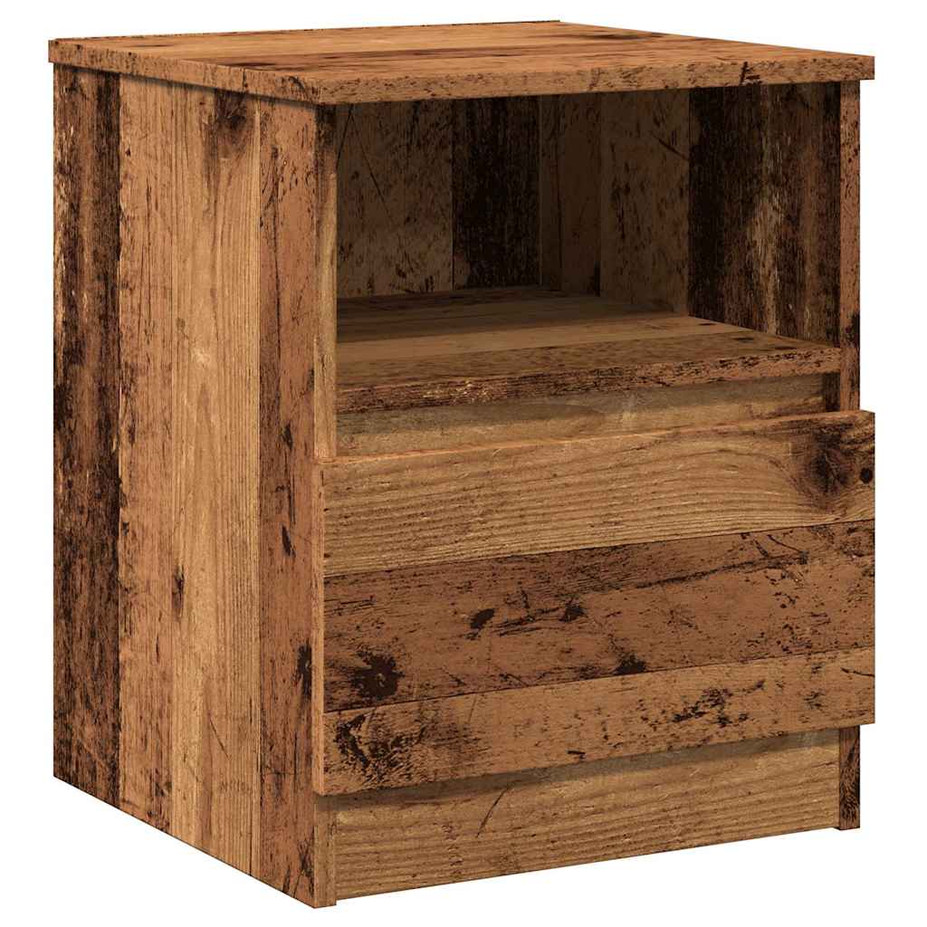 Table de chevet 2 pcs vieux bois 40x40x50 cm bois d’ingénierie - XIOS