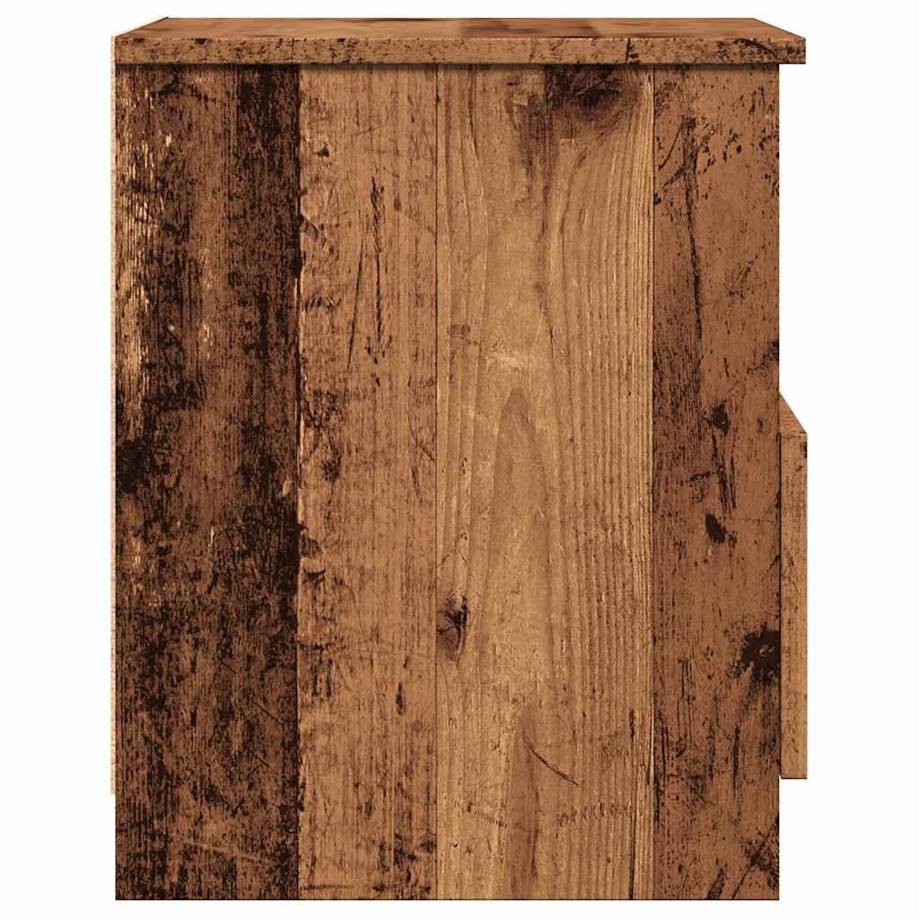 Table de chevet 2 pcs vieux bois 40x40x50 cm bois d’ingénierie - XIOS