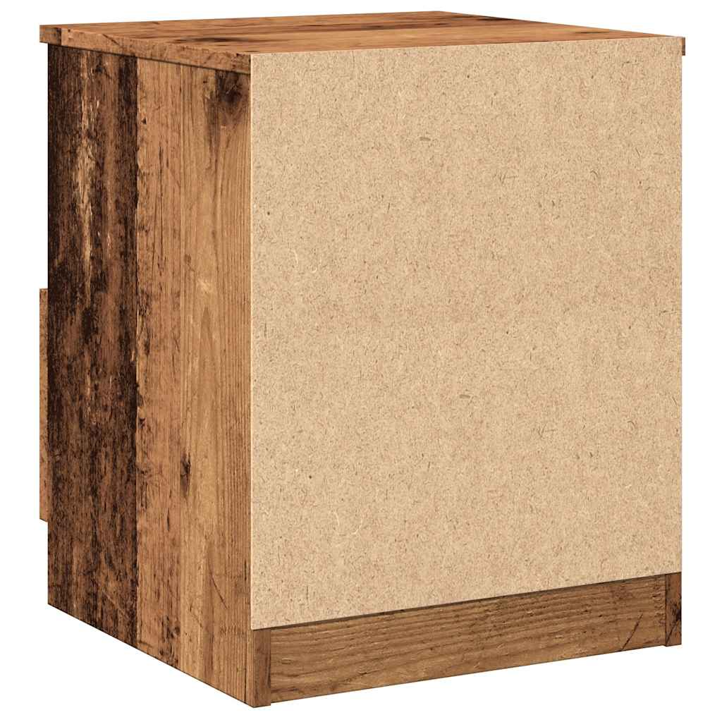 Table de chevet 2 pcs vieux bois 40x40x50 cm bois d’ingénierie - XIOS