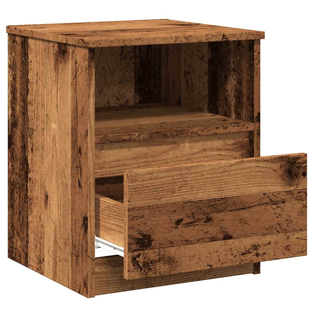 Table de chevet 2 pcs vieux bois 40x40x50 cm bois d’ingénierie - XIOS