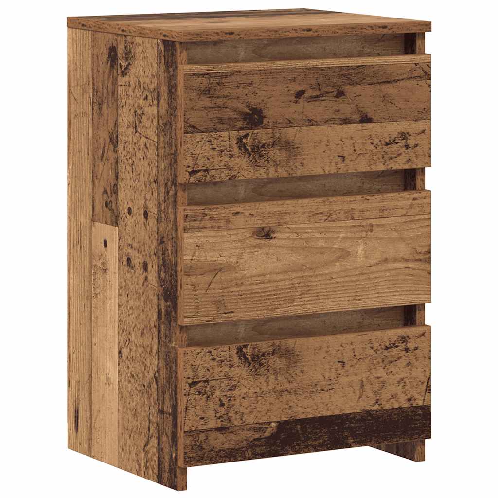 Tables de chevet 2 pcs vieux bois 40x35x62,5 cm bois ingénierie - XIOS