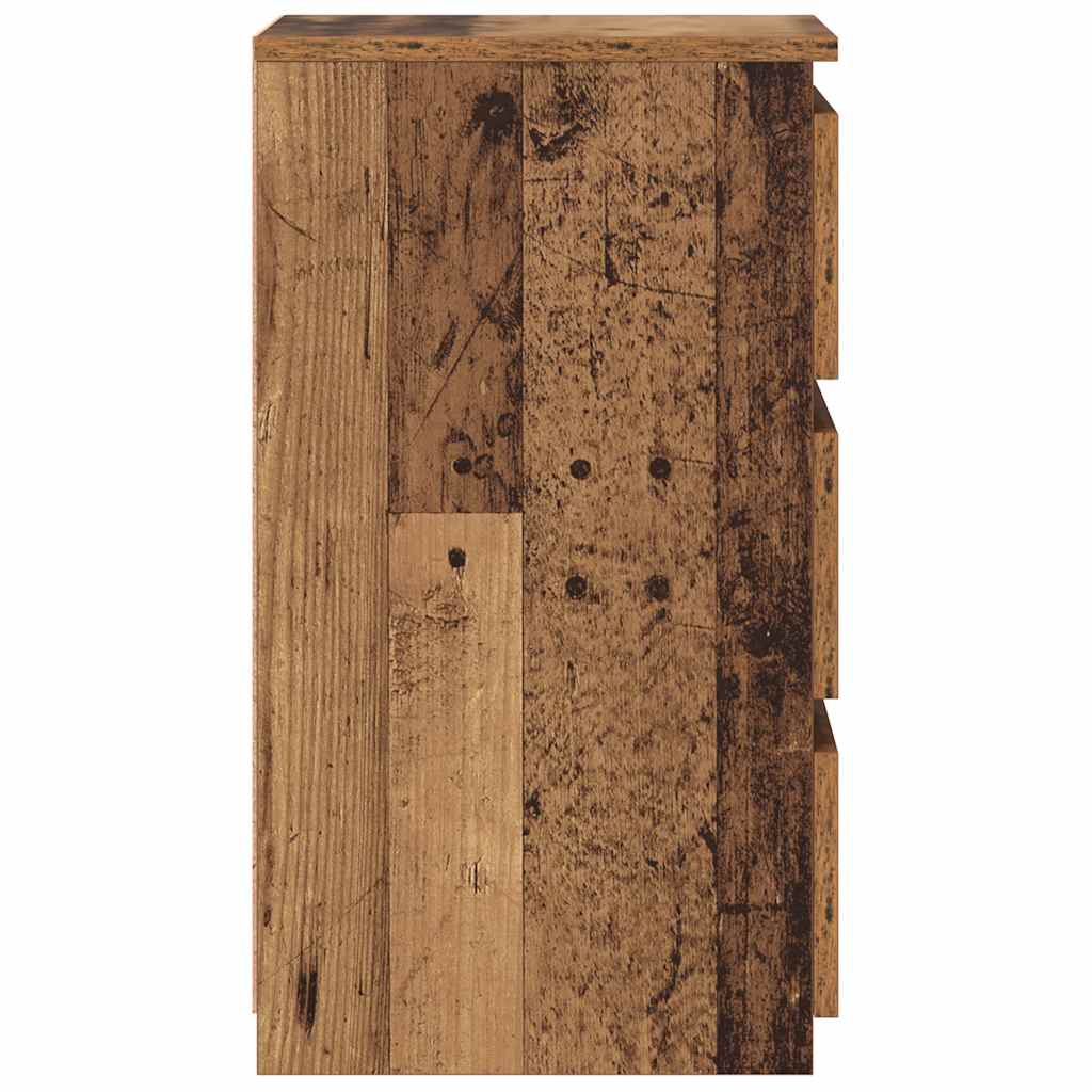 Tables de chevet 2 pcs vieux bois 40x35x62,5 cm bois ingénierie - XIOS