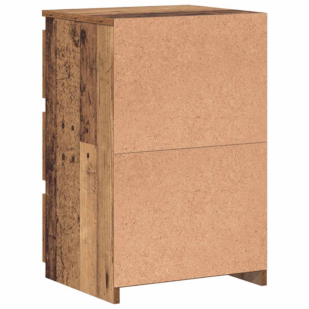 Tables de chevet 2 pcs vieux bois 40x35x62,5 cm bois ingénierie - XIOS