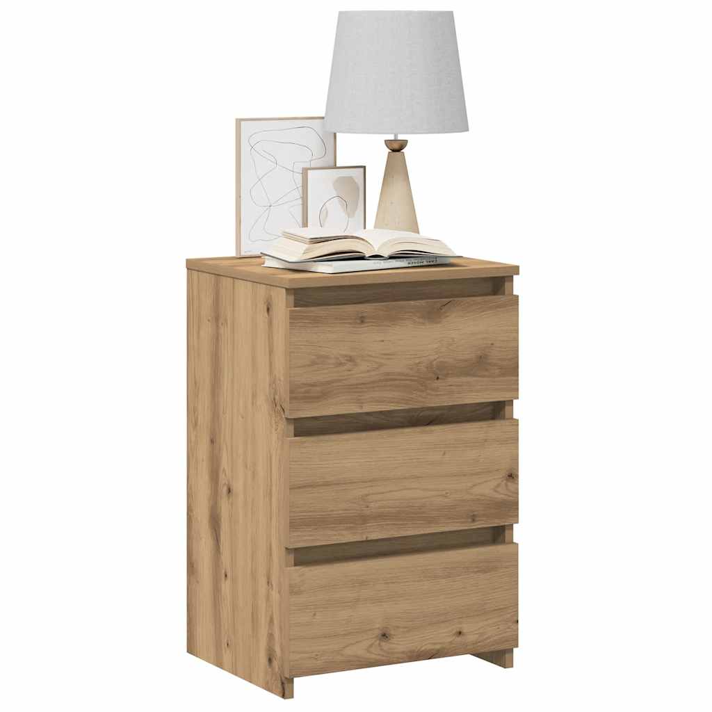 Tables de chevet 2 pcs chêne artisanal bois d'ingénierie Tables de chevet vidaXL