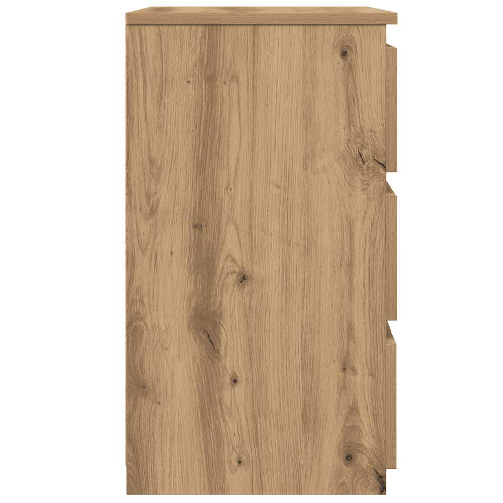Tables de chevet 2 pcs chêne artisanal bois d'ingénierie Tables de chevet vidaXL