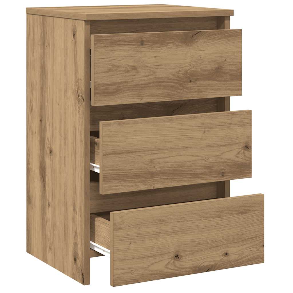 Tables de chevet 2 pcs chêne artisanal bois d'ingénierie Tables de chevet vidaXL