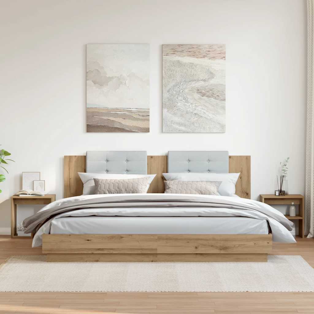 Tables de chevet 2 pcs chêne artisanal bois d'ingénierie - XIOS