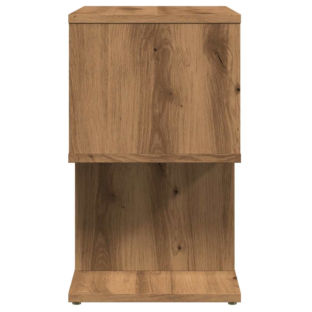 Table de chevet chêne artisanal 50x30x51,5 cm bois d'ingénierie - XIOS