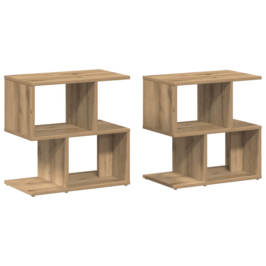 Tables de chevet 2 pcs chêne artisanal bois d'ingénierie - XIOS