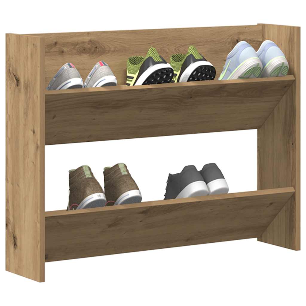 Armoire à chaussures murale chêne artisanal bois d'ingénierie - XIOS