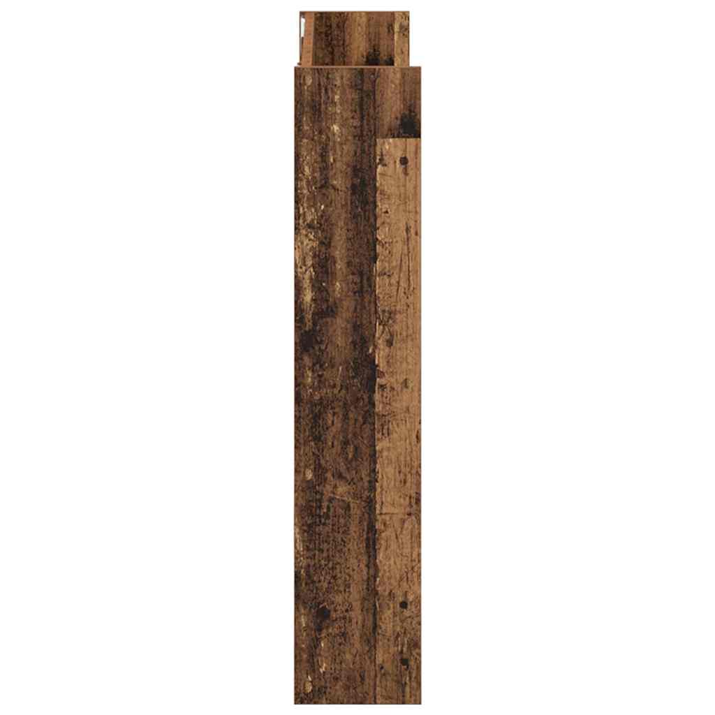 Armoire à chaussures murale vieux bois 80x18x90 cm - XIOS