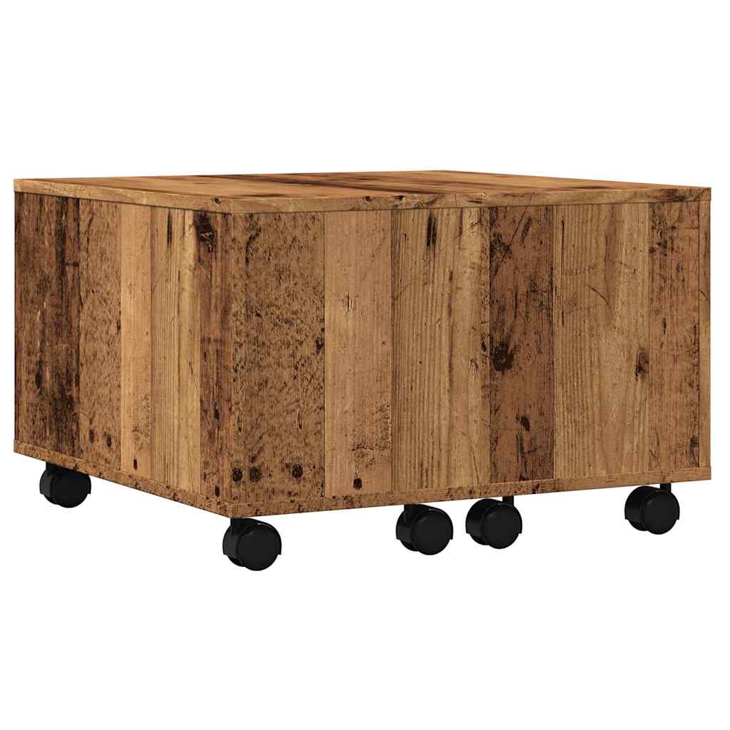 Table basse vieux bois 60x60x38 cm bois d'ingénierie - XIOS