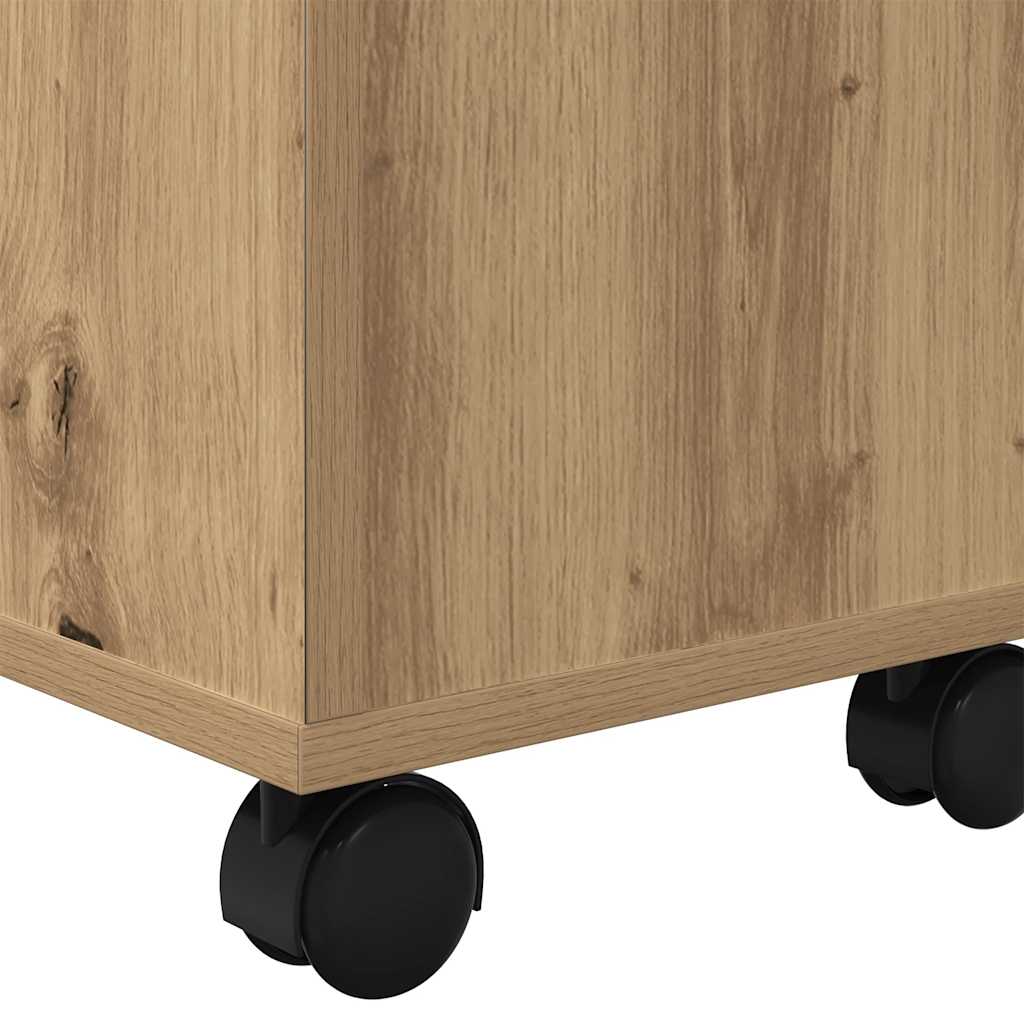 Table basse chêne artisanal 60x60x38 cm bois d'ingénierie - XIOS