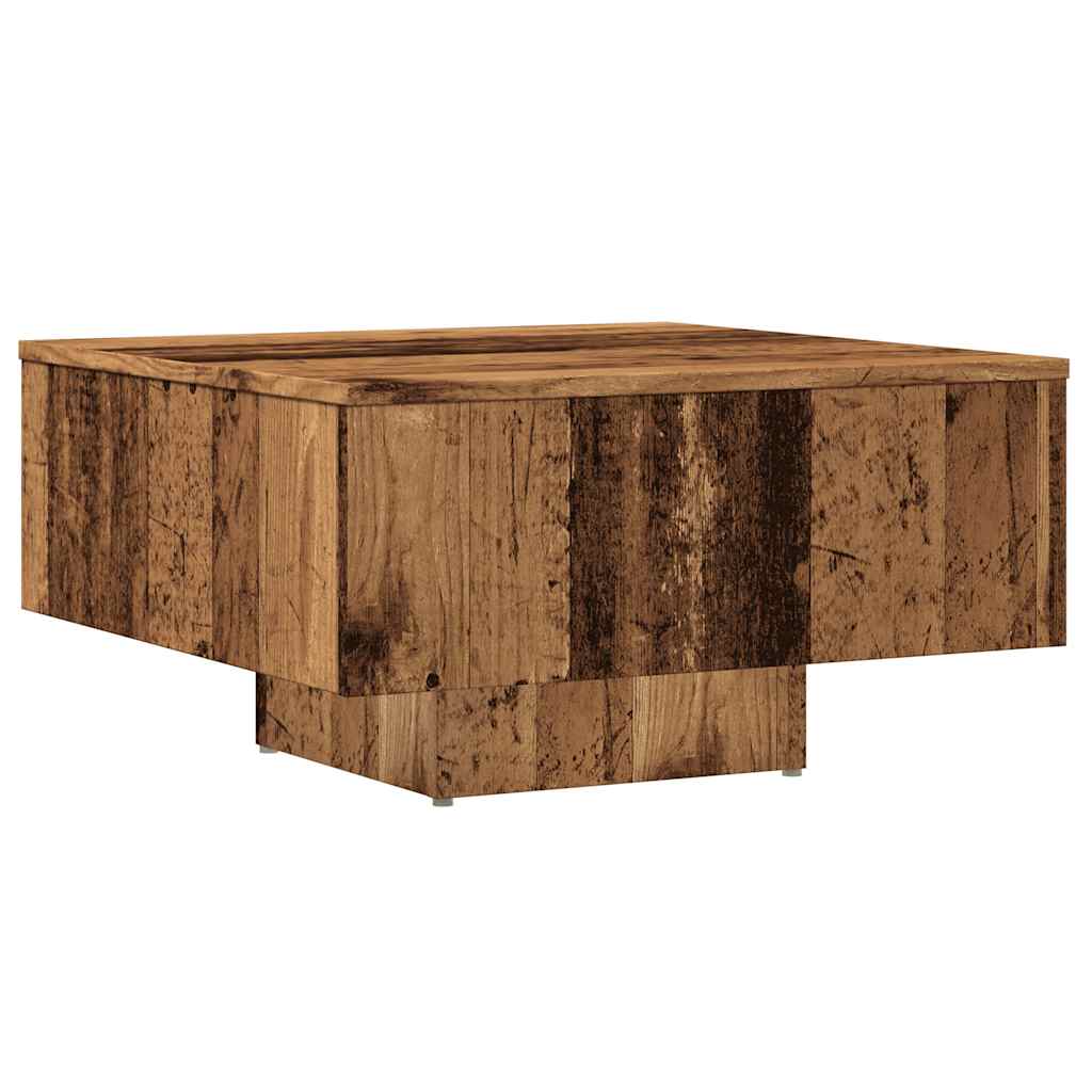 Table basse vieux bois 60x60x31,5 cm bois d'ingénierie - XIOS