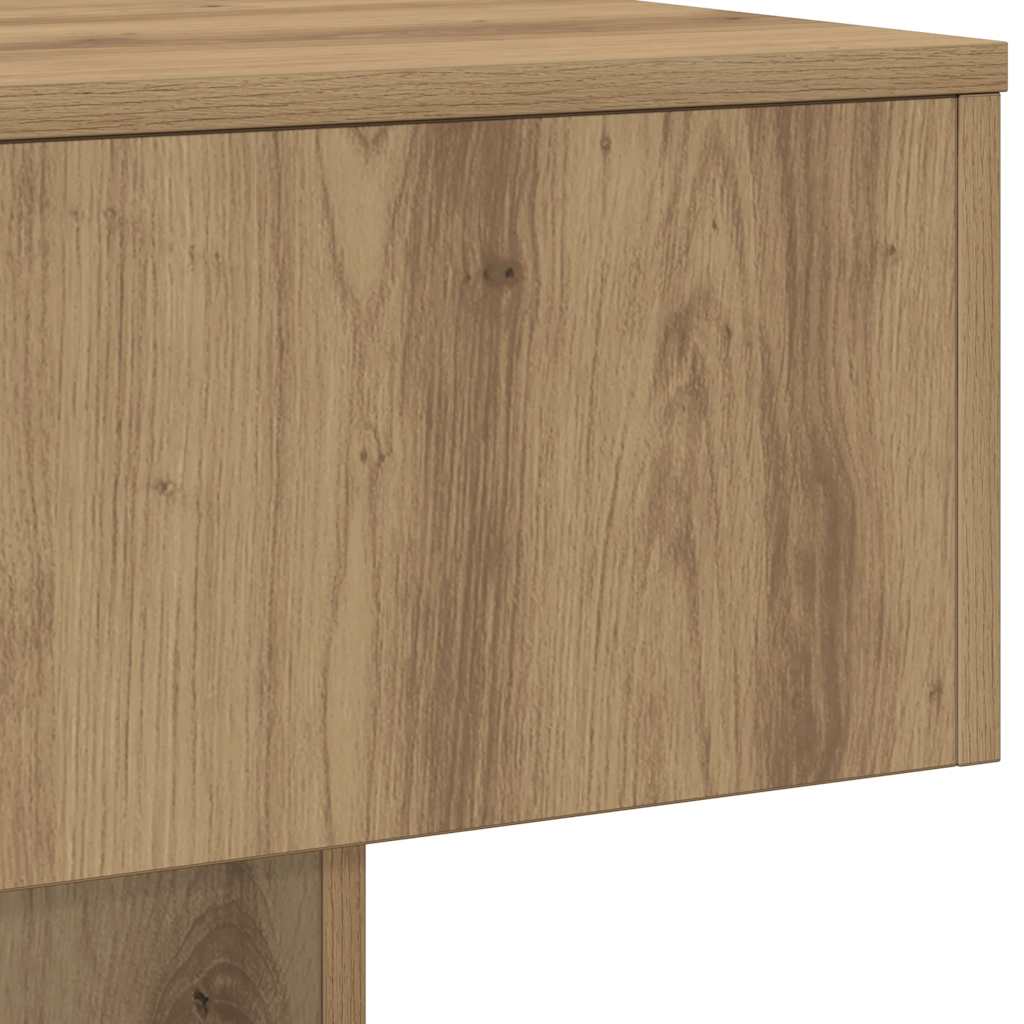 Table basse chêne artisanal 60x60x31,5 cm bois d'ingénierie - XIOS