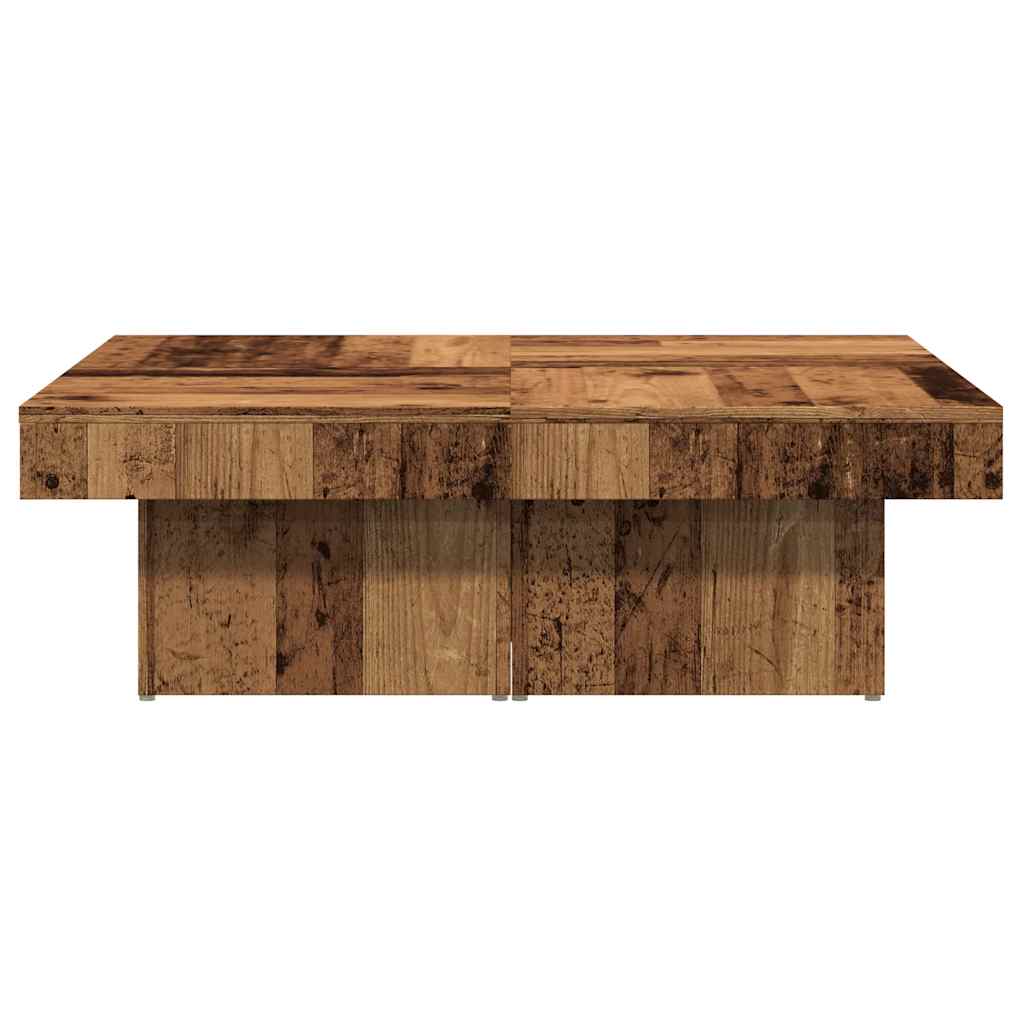 Table basse vieux bois 90x90x28 cm bois d'ingénierie - XIOS