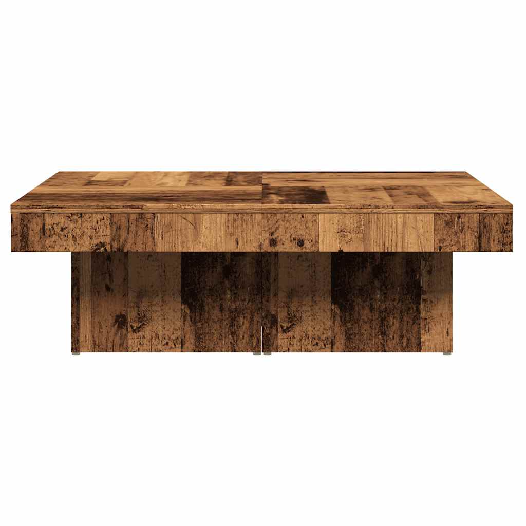 Table basse vieux bois 90x90x28 cm bois d'ingénierie - XIOS