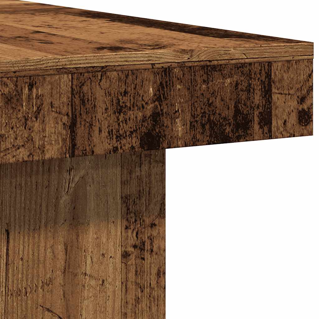 Table basse vieux bois 90x90x28 cm bois d'ingénierie - XIOS