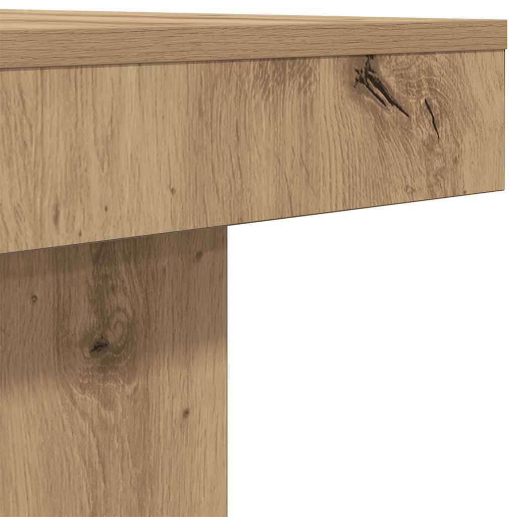 Table basse chêne artisanal 90x90x28 cm bois d'ingénierie XIOS