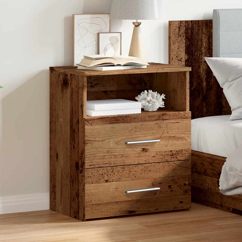 Table de chevet vieux bois 50x32x60 cm bois d'ingénierie - XIOS