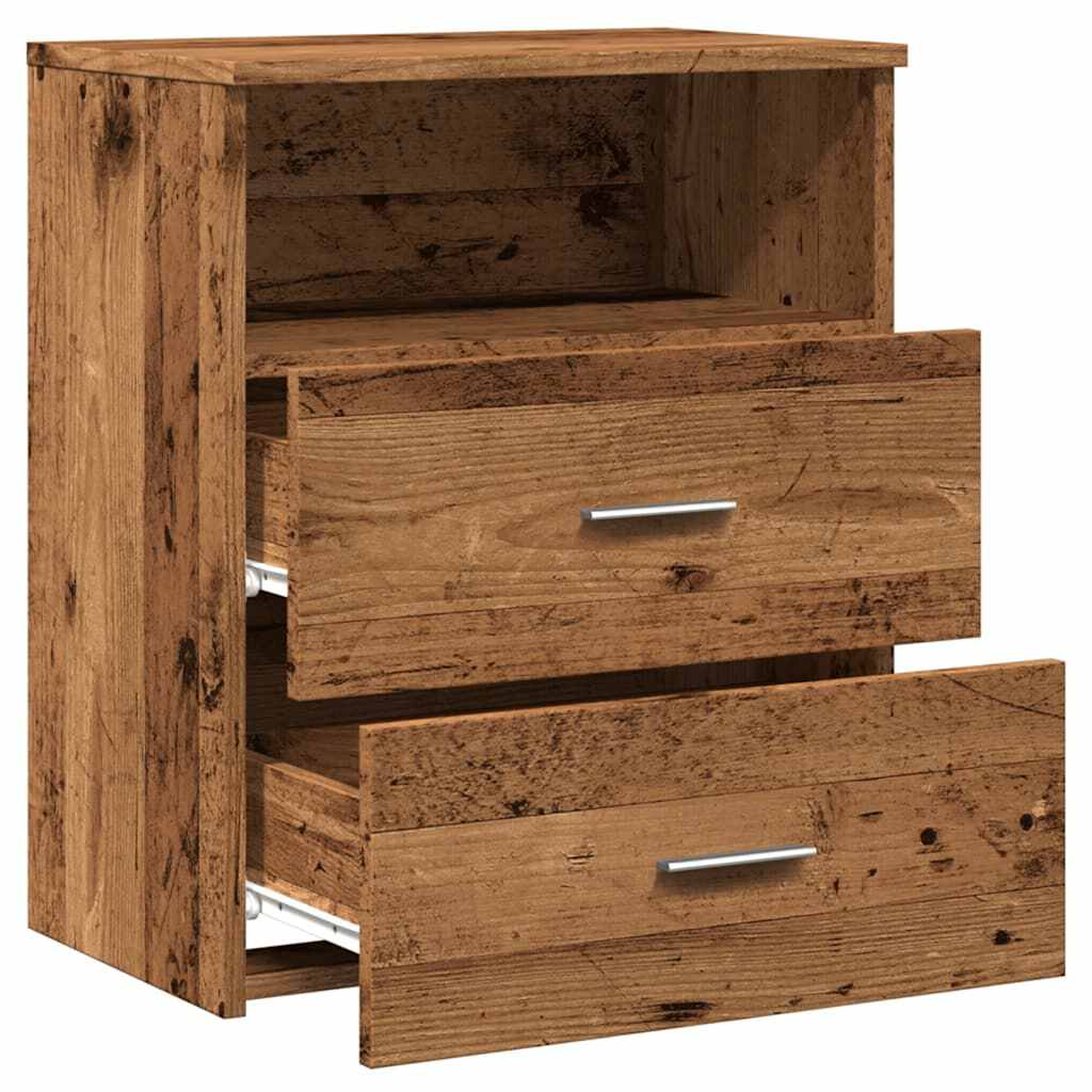 Table de chevet vieux bois 50x32x60 cm bois d'ingénierie - XIOS