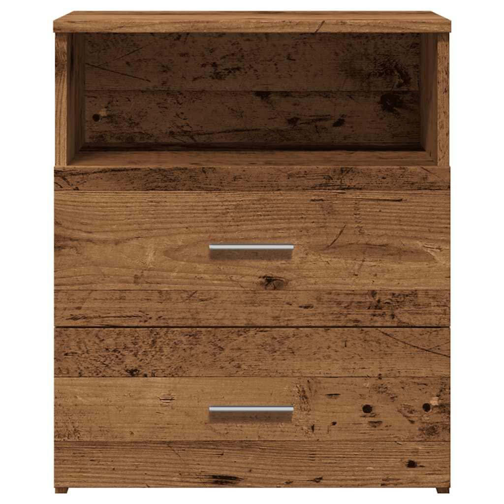 Tables de chevet 2 pcs vieux bois 50x32x60 cm bois d'ingénierie - XIOS