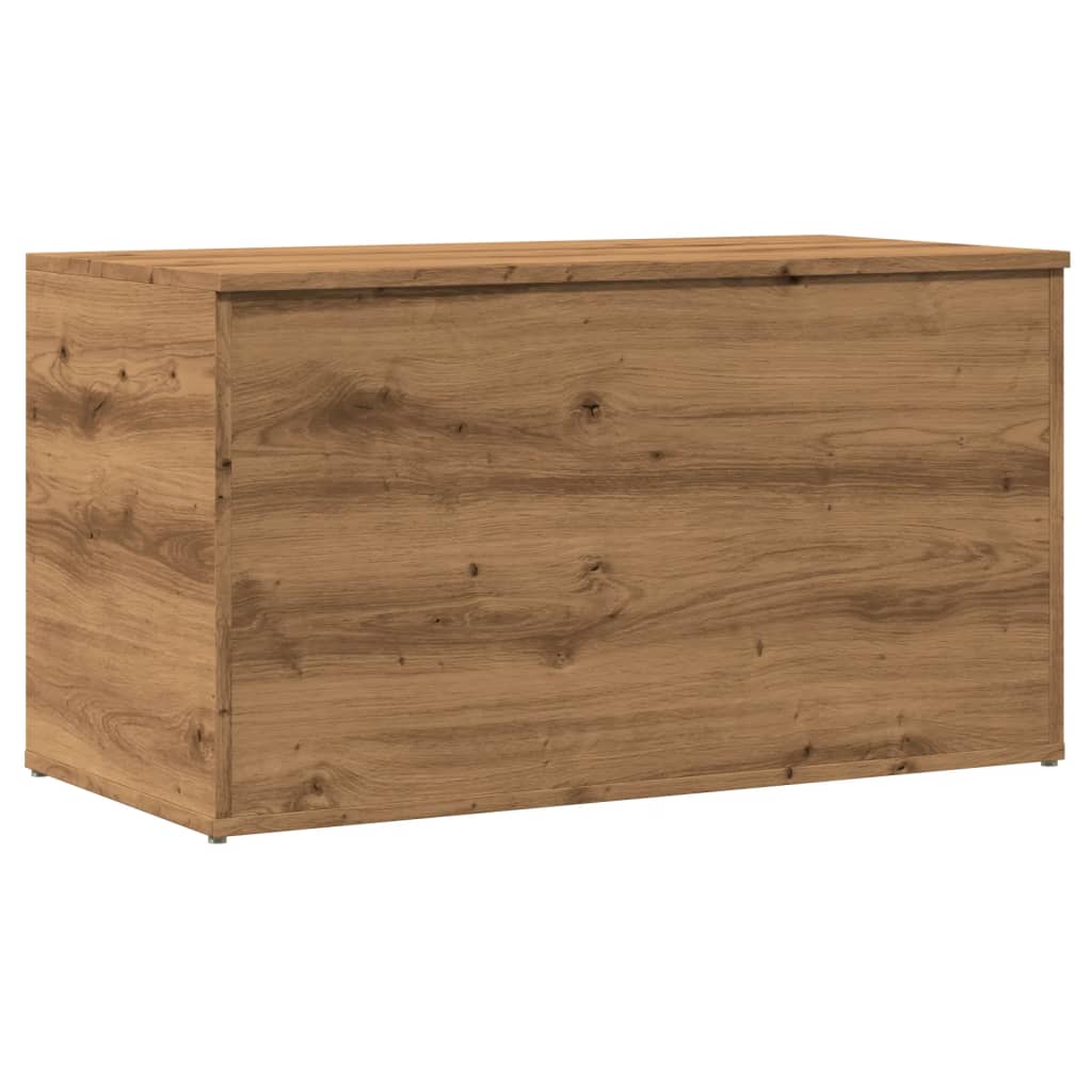 Coffre de rangement chêne artisanal 84x42x46 cm bois ingénierie Coffres de rangement vidaXL