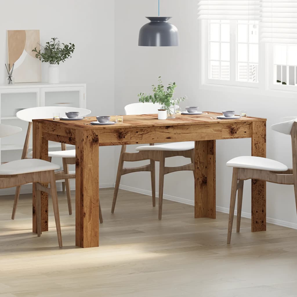Table à manger vieux bois 140x74,5x76 cm bois d'ingénierie - XIOS